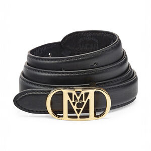 NWT | MCM Mode Mena Reversible Leather Belt Visetos Logo Gold Buckle - 90 cm